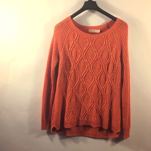 Faded Glory Crewneck Cable Knit Sweater Long Sleeve Pullover Top Size XL - Picture 1 of 9